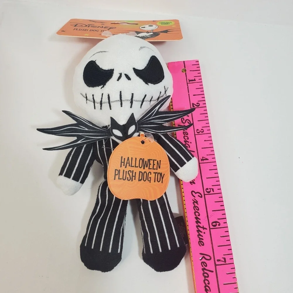 Disney Nightmare before Christmas Jack Skellington Plush Small Dog Toy Squeaker